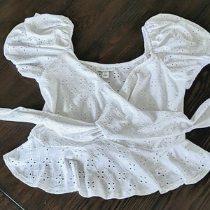 Eyelet crop top
